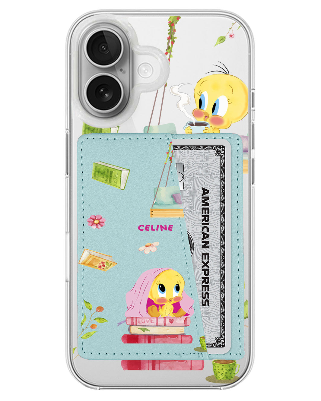 iPhone Leather Wallet Case - Tweety Fantasy