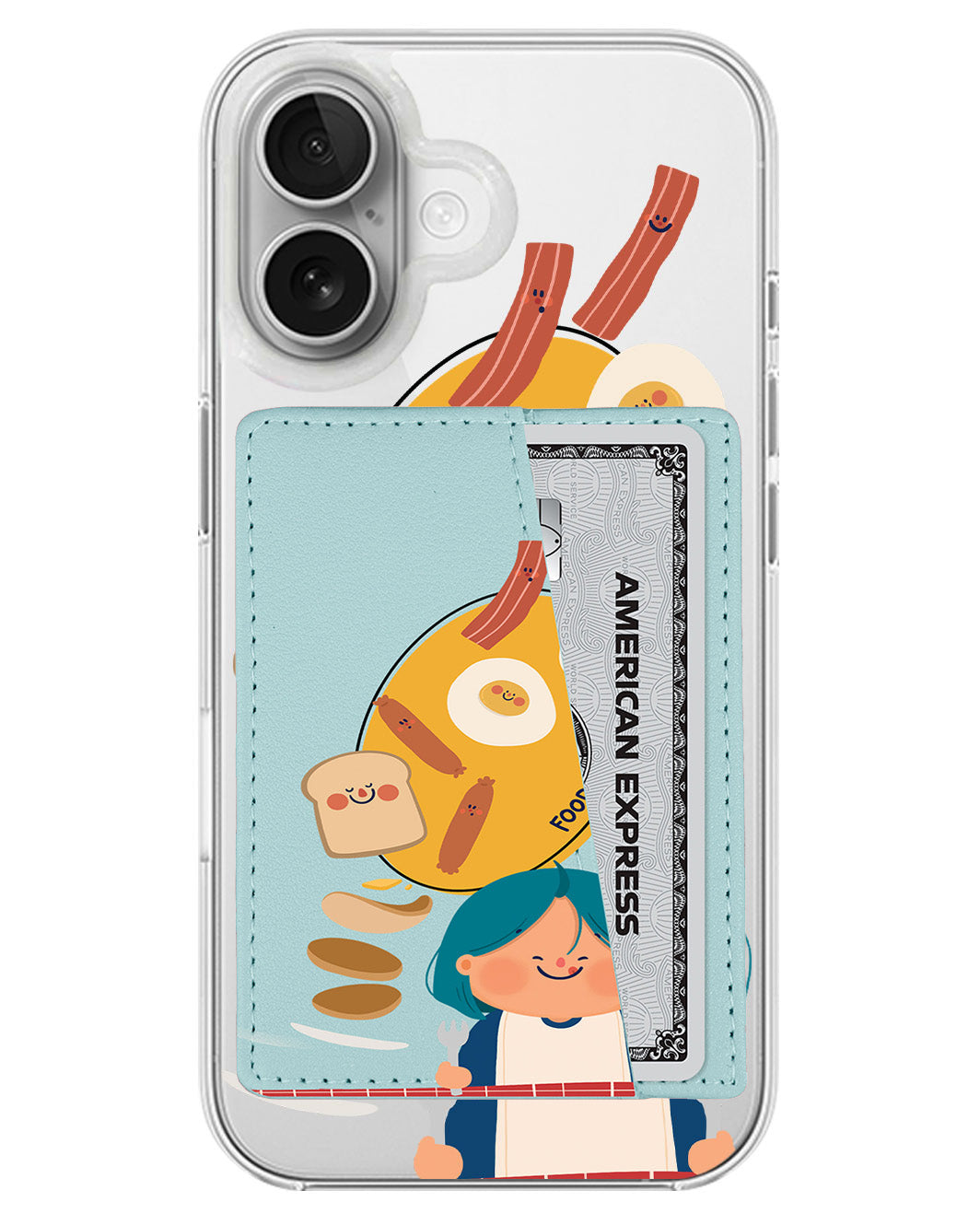 iPhone Leather Wallet Case - Food First