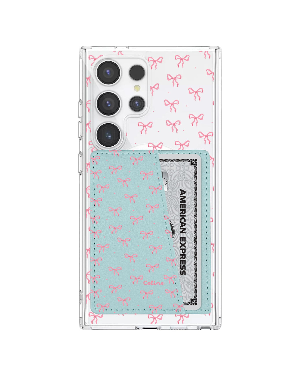Android Leather Wallet Case - Pink Ribbon