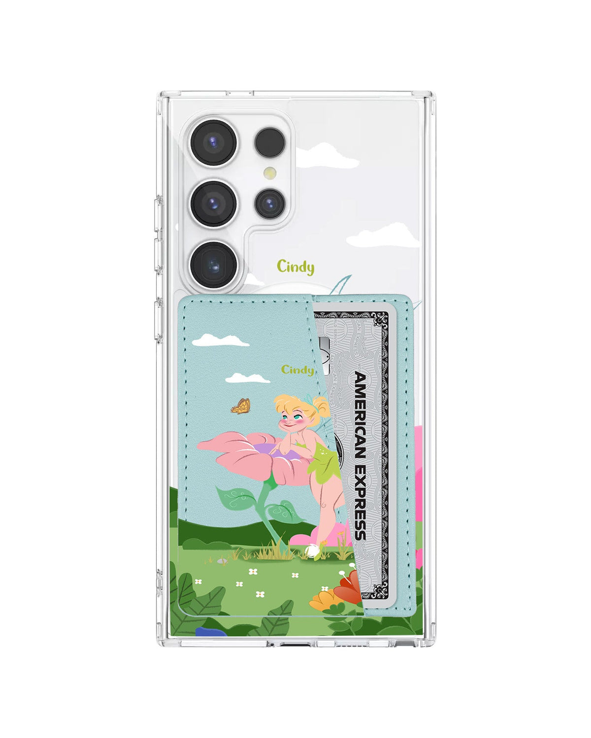 Android Leather Wallet Case - Tink Flower