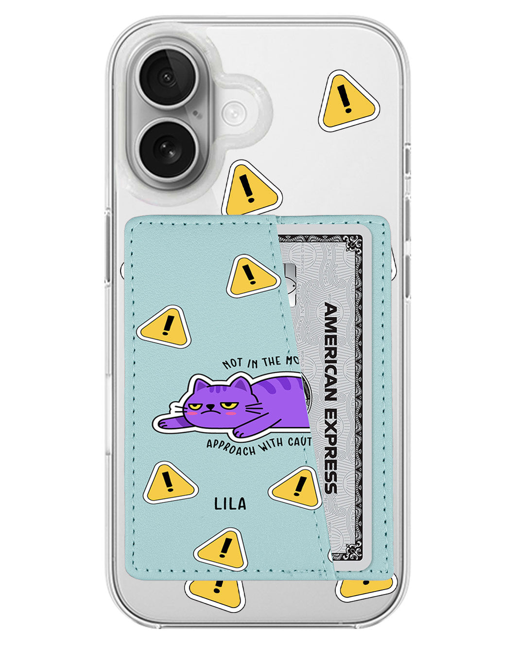 iPhone Leather Wallet Case - Grumpy Cat