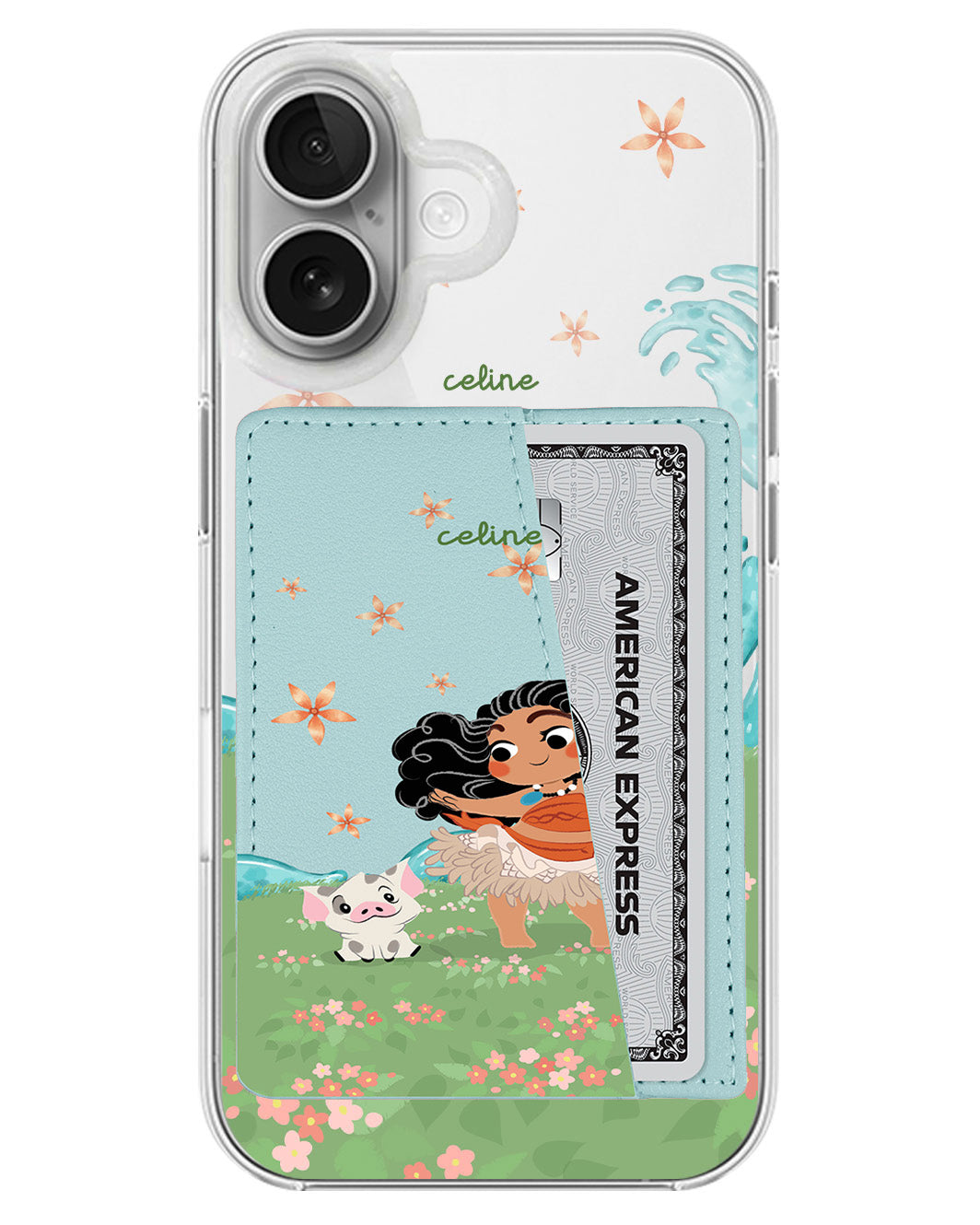 iPhone Leather Wallet Case - Moana Pua