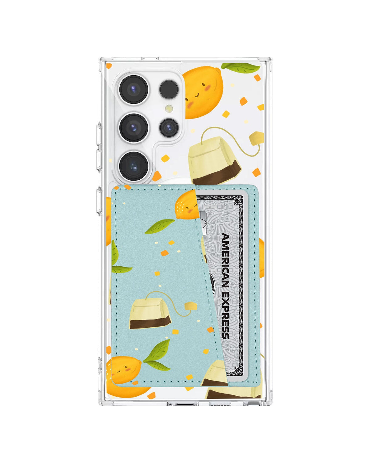 Android Leather Wallet Case - Lemon Tea