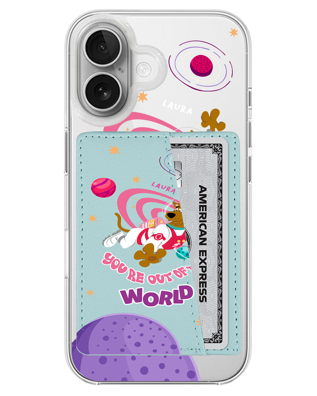 iPhone Leather Wallet Case - Scooby Out Of World