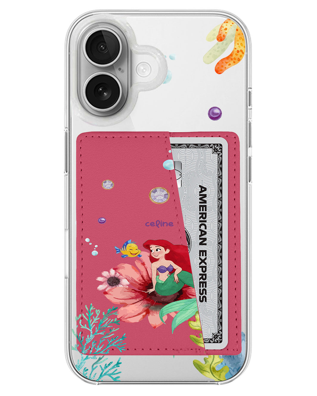 iPhone Leather Wallet Case - Little Mermaid