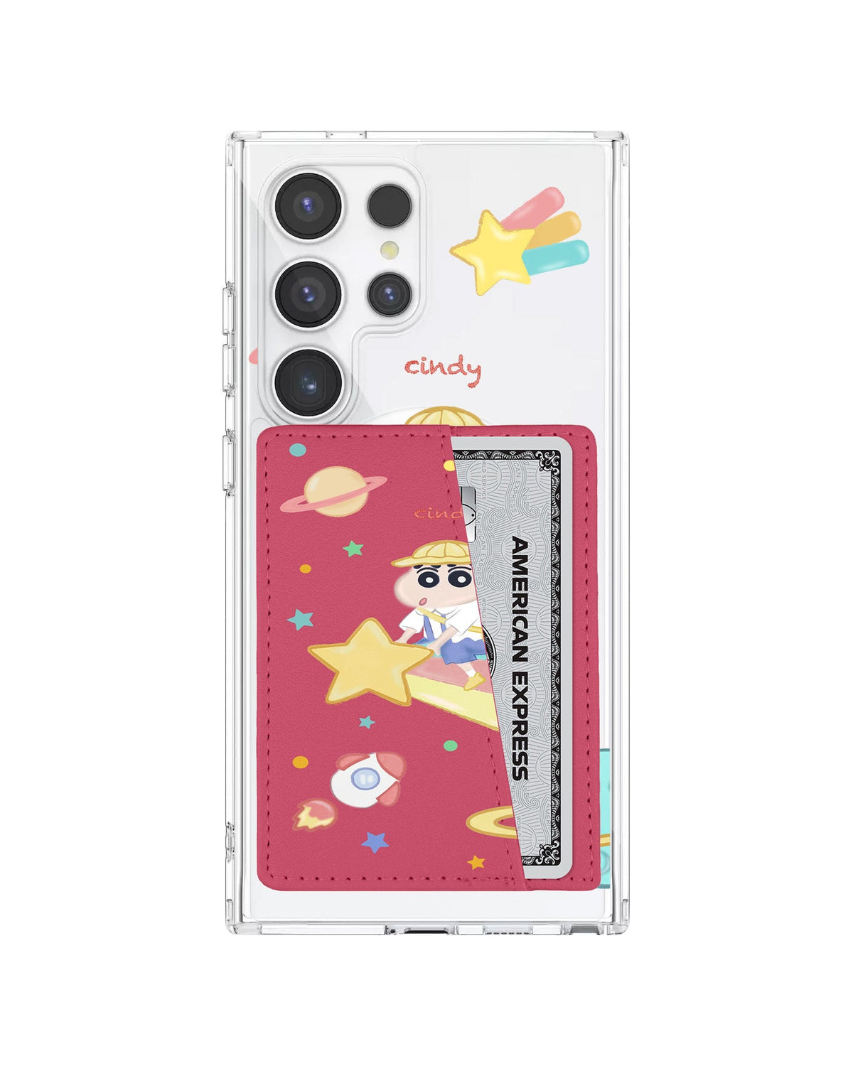 Android Leather Wallet Case - Shinchan Sky