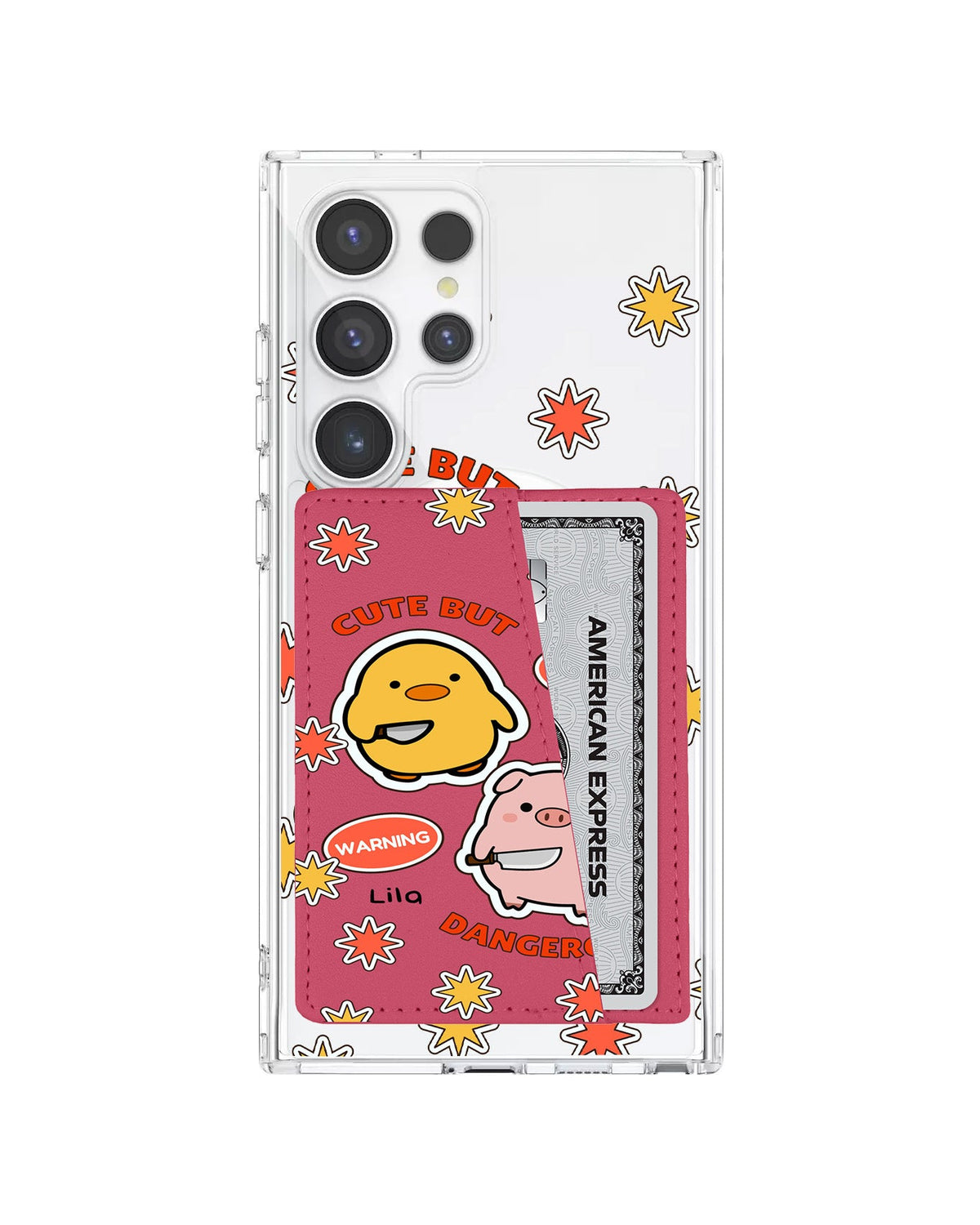 Android Leather Wallet Case - Cute But Dangerous