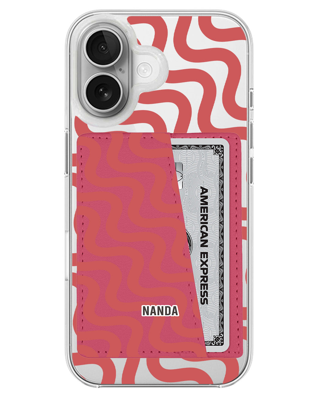 iPhone Leather Wallet Case - Scarlet Groove
