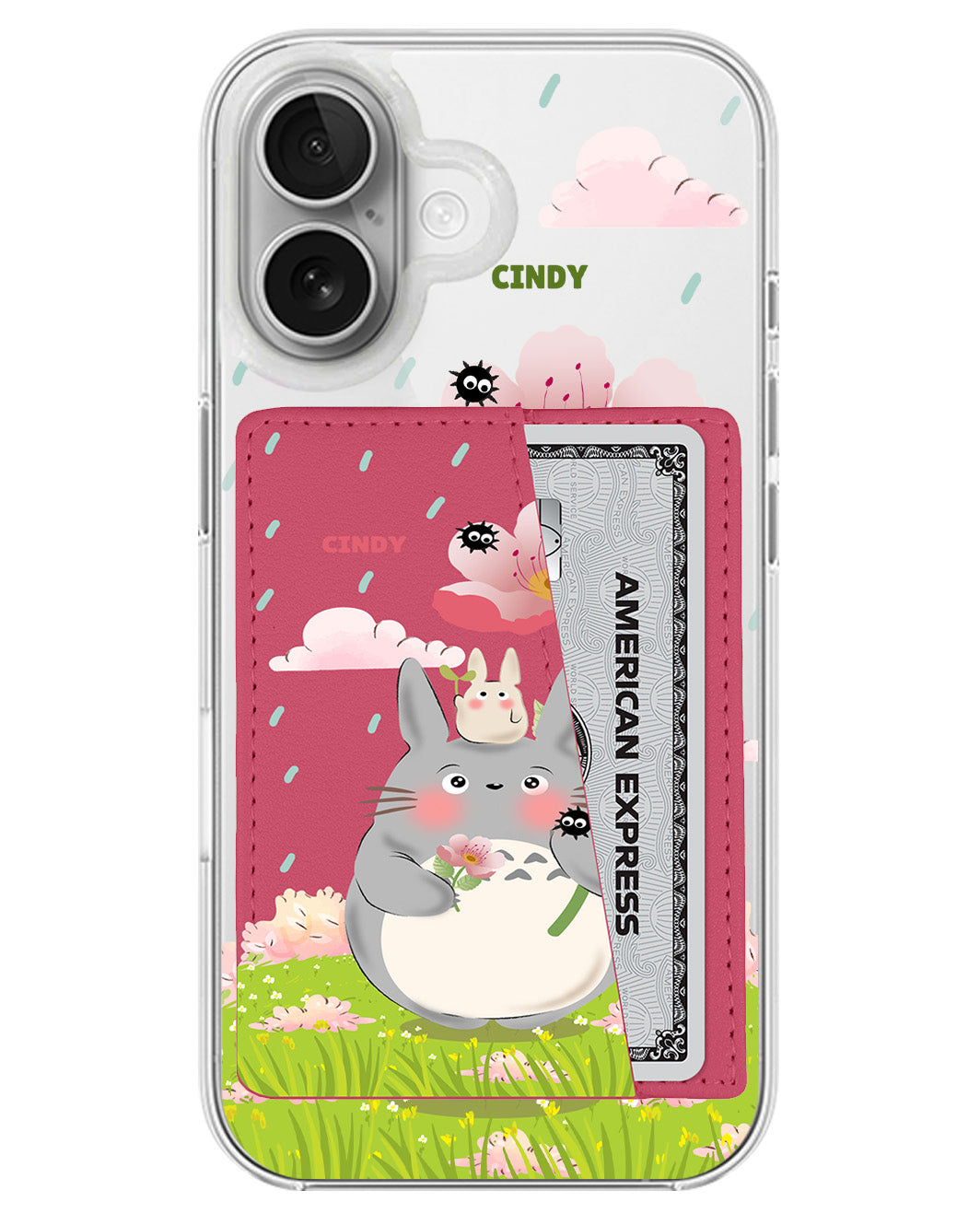 iPhone Leather Wallet Case - Totoro 2