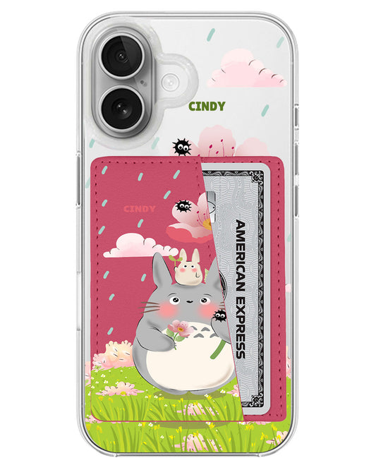 iPhone Leather Wallet Case - Totoro 2