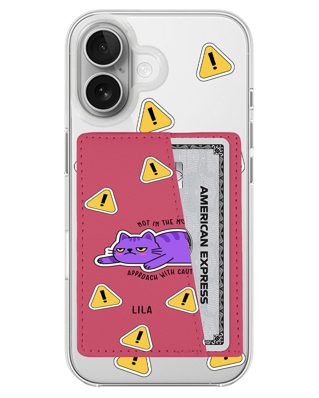 iPhone Leather Wallet Case - Grumpy Cat