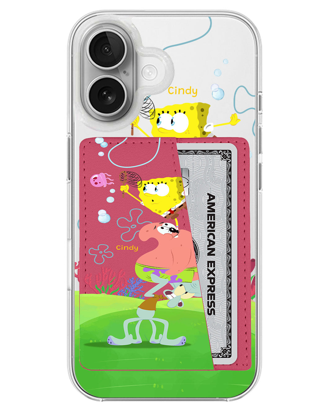 iPhone Leather Wallet Case - Spongebob 1