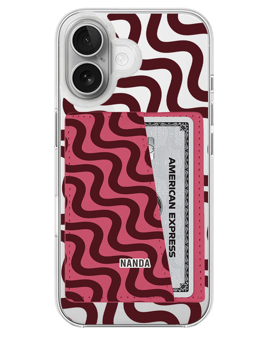 iPhone Leather Wallet Case - Chocolate Groove