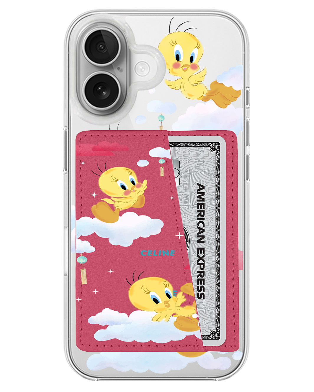 iPhone Leather Wallet Case - Tweety In Sky