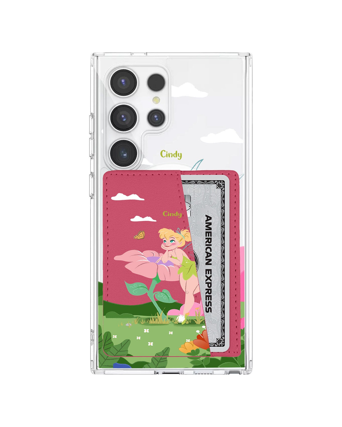 Android Leather Wallet Case - Tink Flower