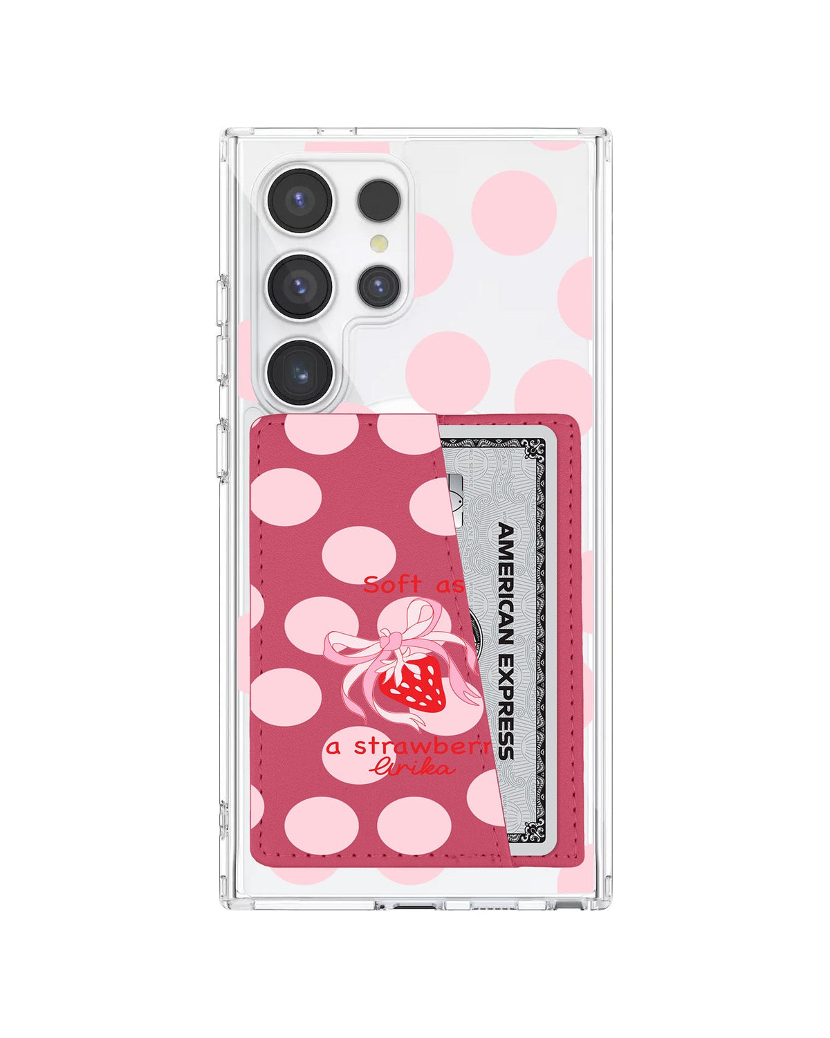 Android Leather Wallet Case - Strawberry Softie
