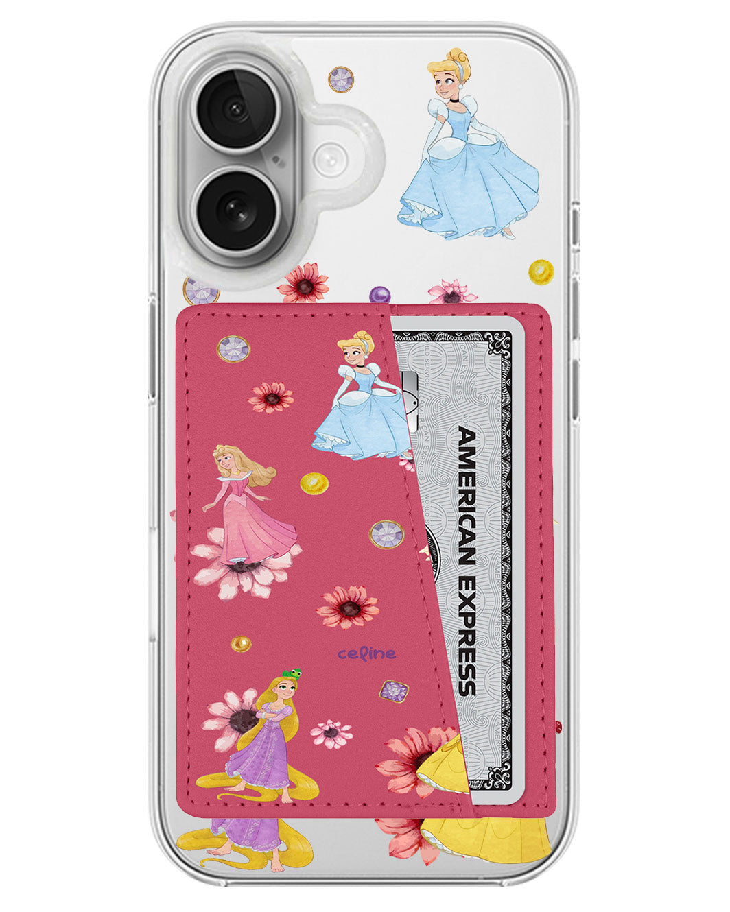 iPhone Leather Wallet Case - Disney Princess