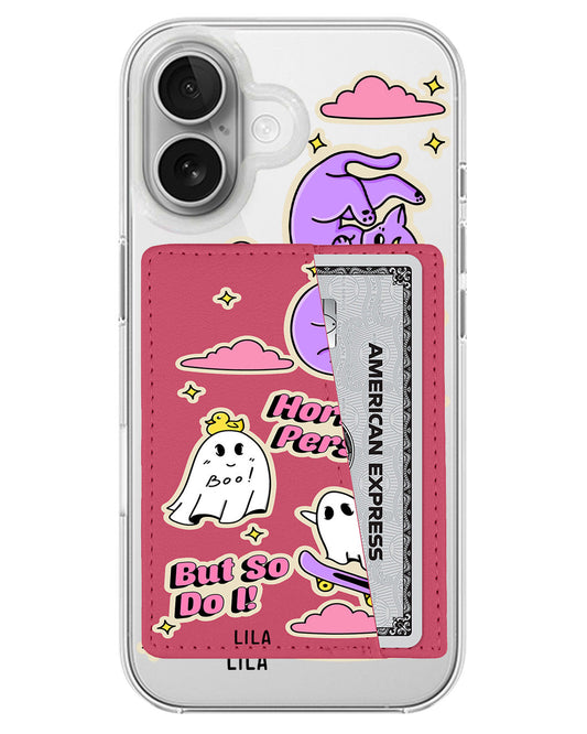 iPhone Leather Wallet Case - Adorably Haunted