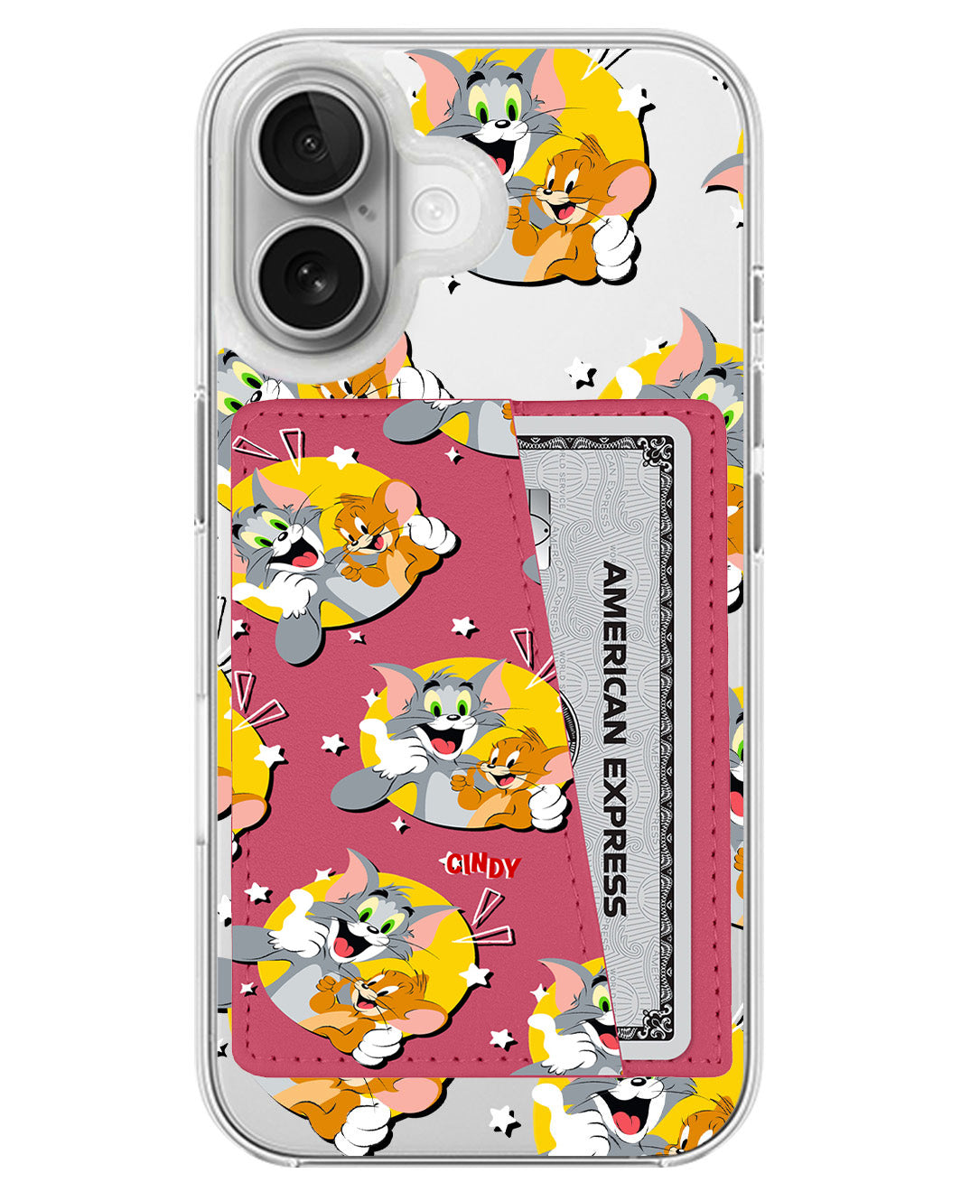 iPhone Leather Wallet Case - Tom And Jerry