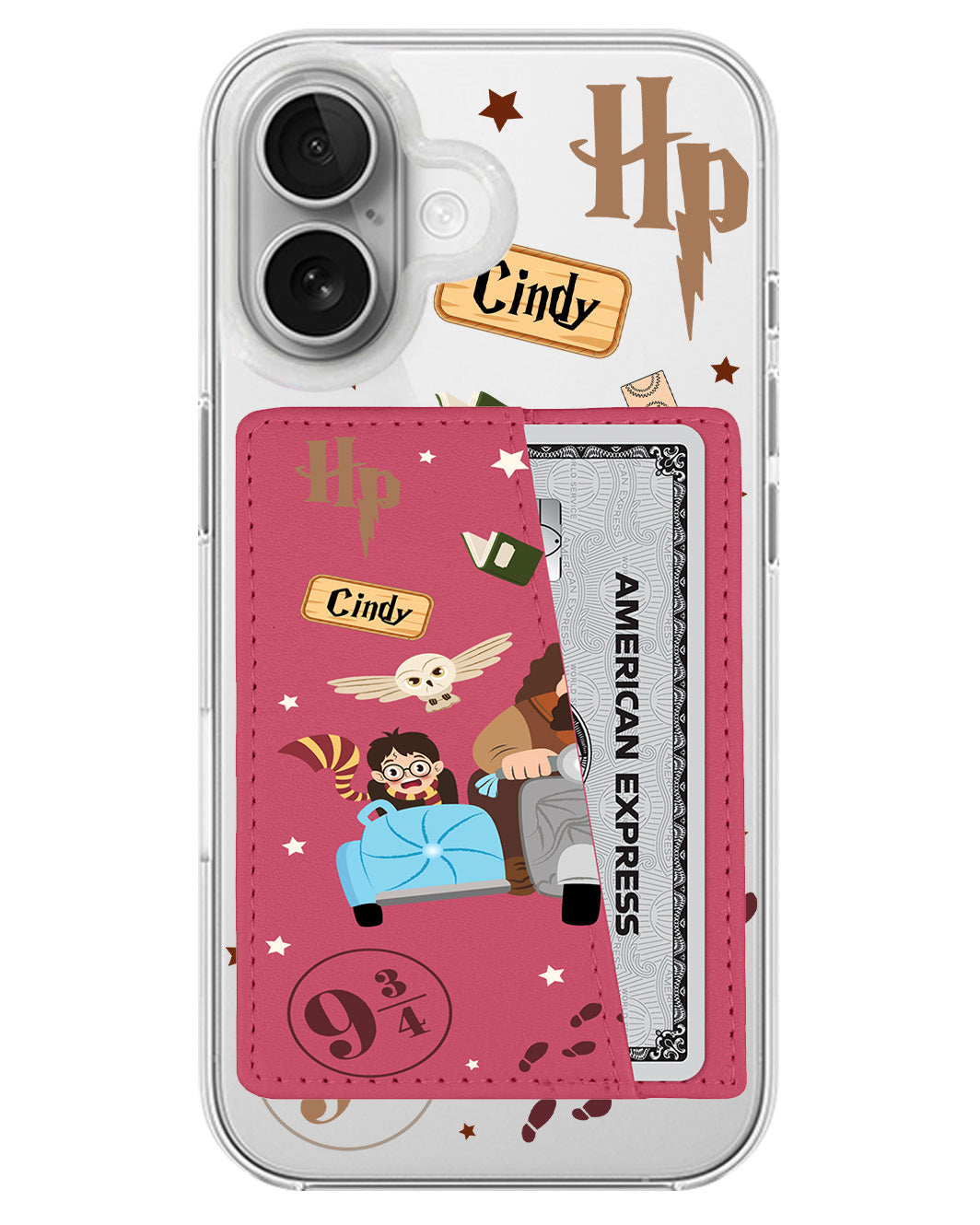 iPhone Leather Wallet Case - Harry & Hagrid