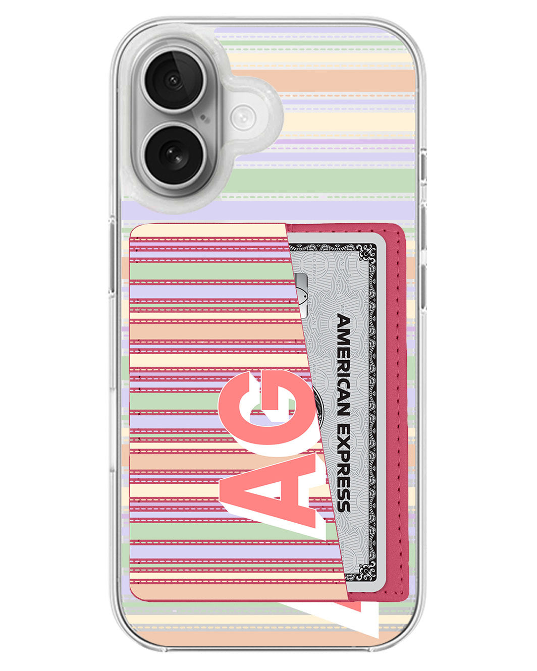 iPhone Leather Wallet Case - Dreamy Pastels 1