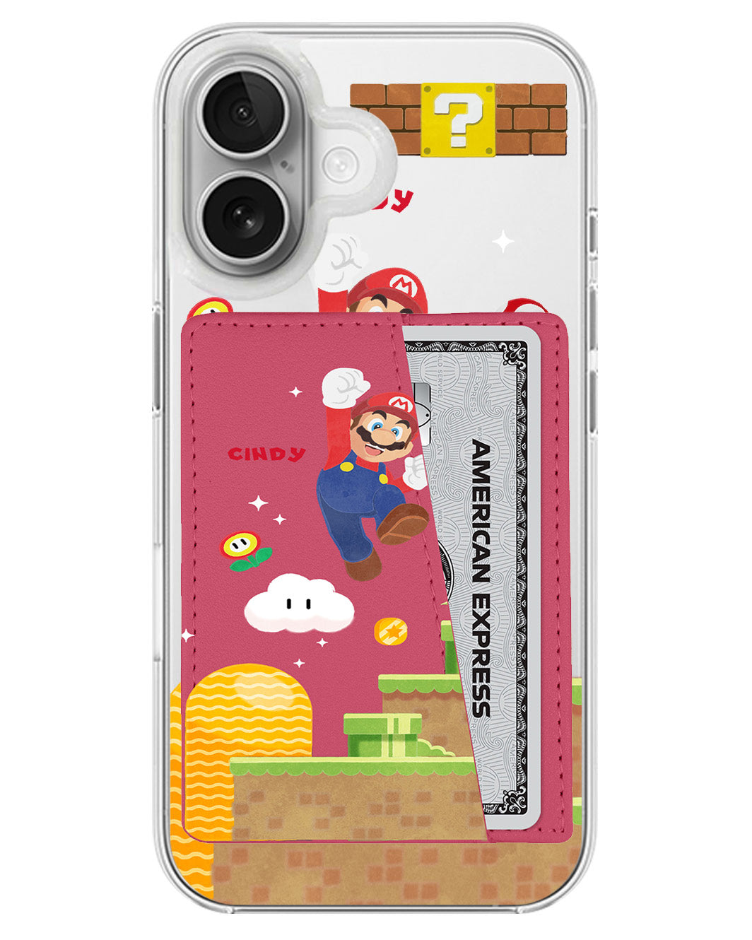 iPhone Leather Wallet Case - Its Me Mario