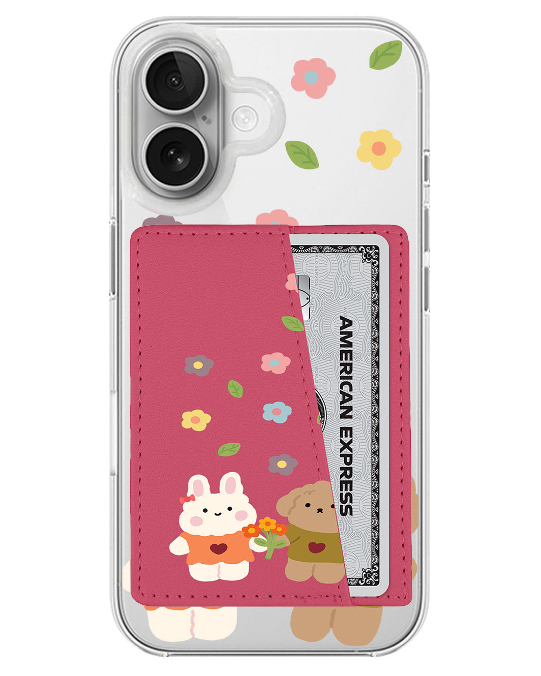 iPhone Leather Wallet Case - Flower Date