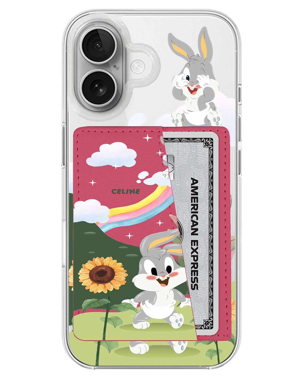 iPhone Leather Wallet Case - Happy Baby Bugs