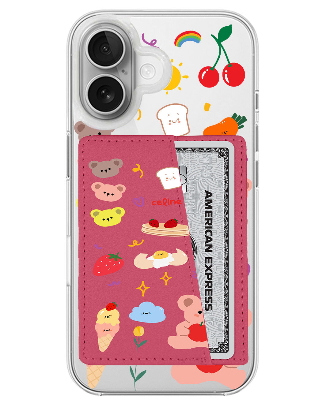 iPhone Leather Wallet Case - Breakfast Time