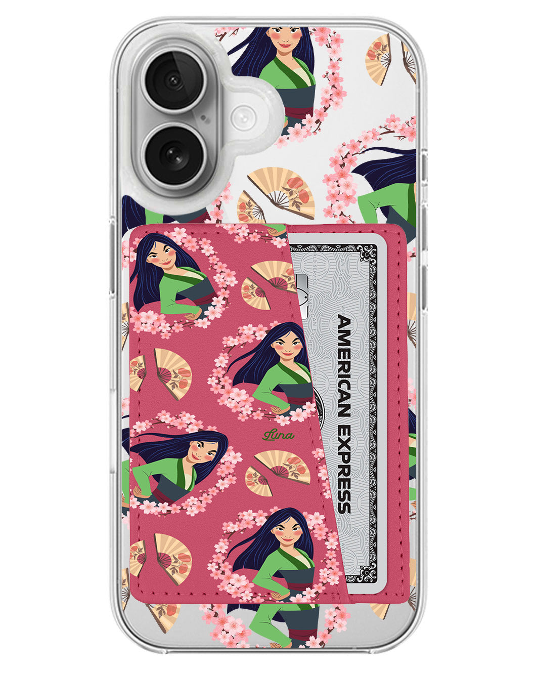 iPhone Leather Wallet Case - Mulan