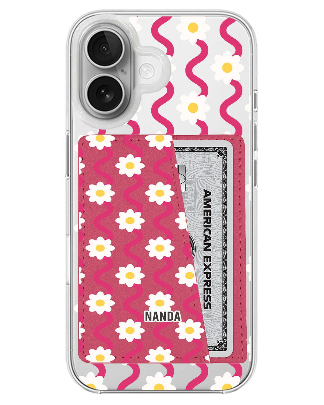 iPhone Leather Wallet Case - Daisy Disco