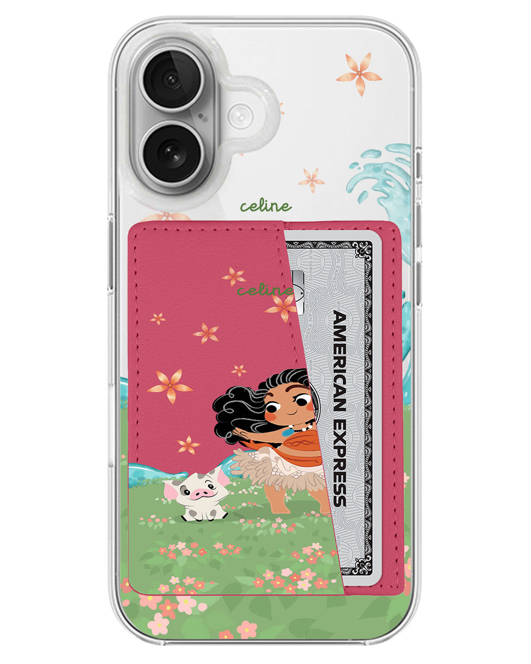 iPhone Leather Wallet Case - Moana Pua