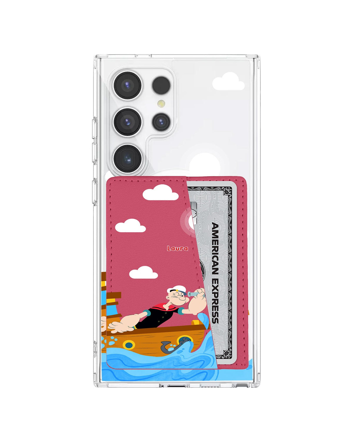 Android Leather Wallet Case - Popeye In The Sea