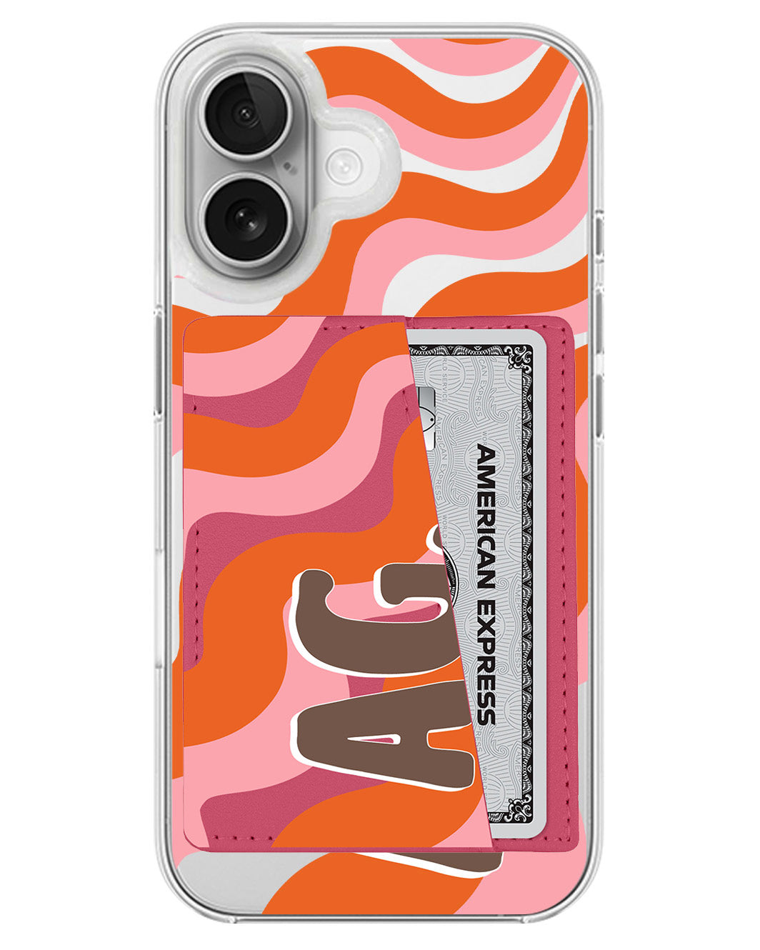 iPhone Leather Wallet Case - Tangerine Twist