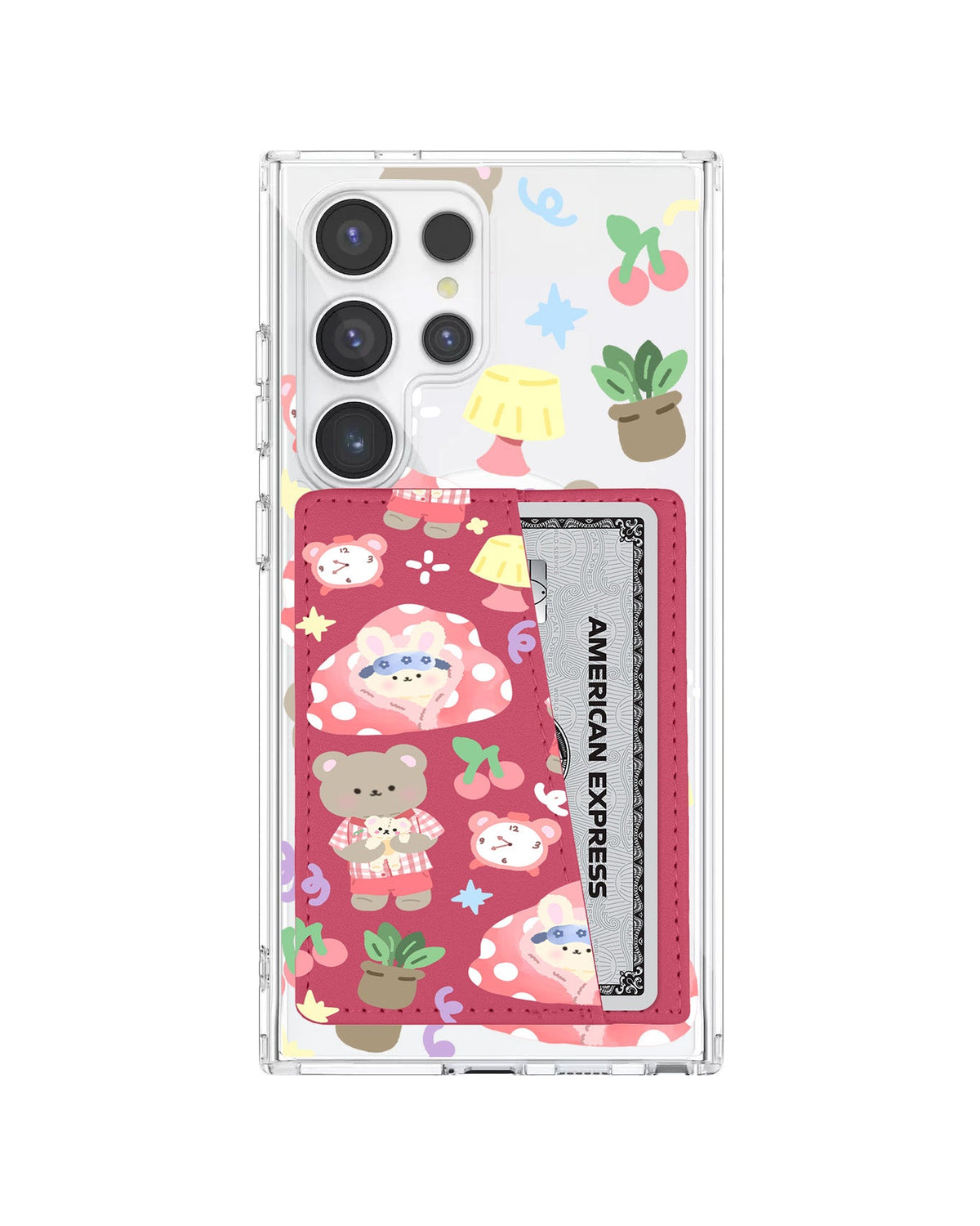Android Leather Wallet Case - Pyjamas Teddy