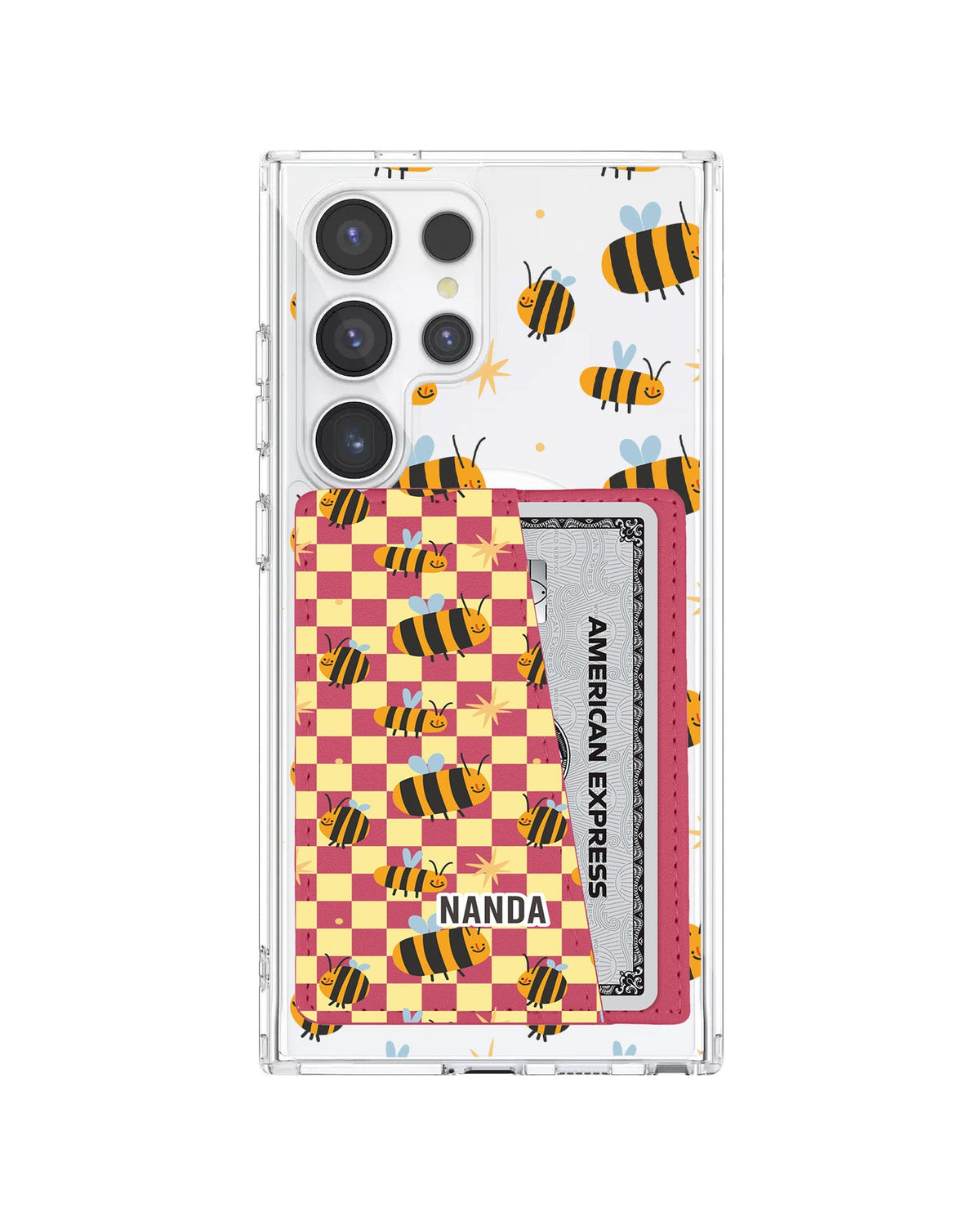 Android Leather Wallet Case - Bee Happy