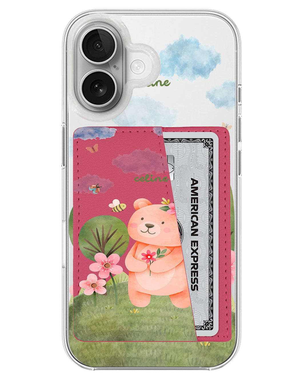 iPhone Leather Wallet Case - Bear In Spring