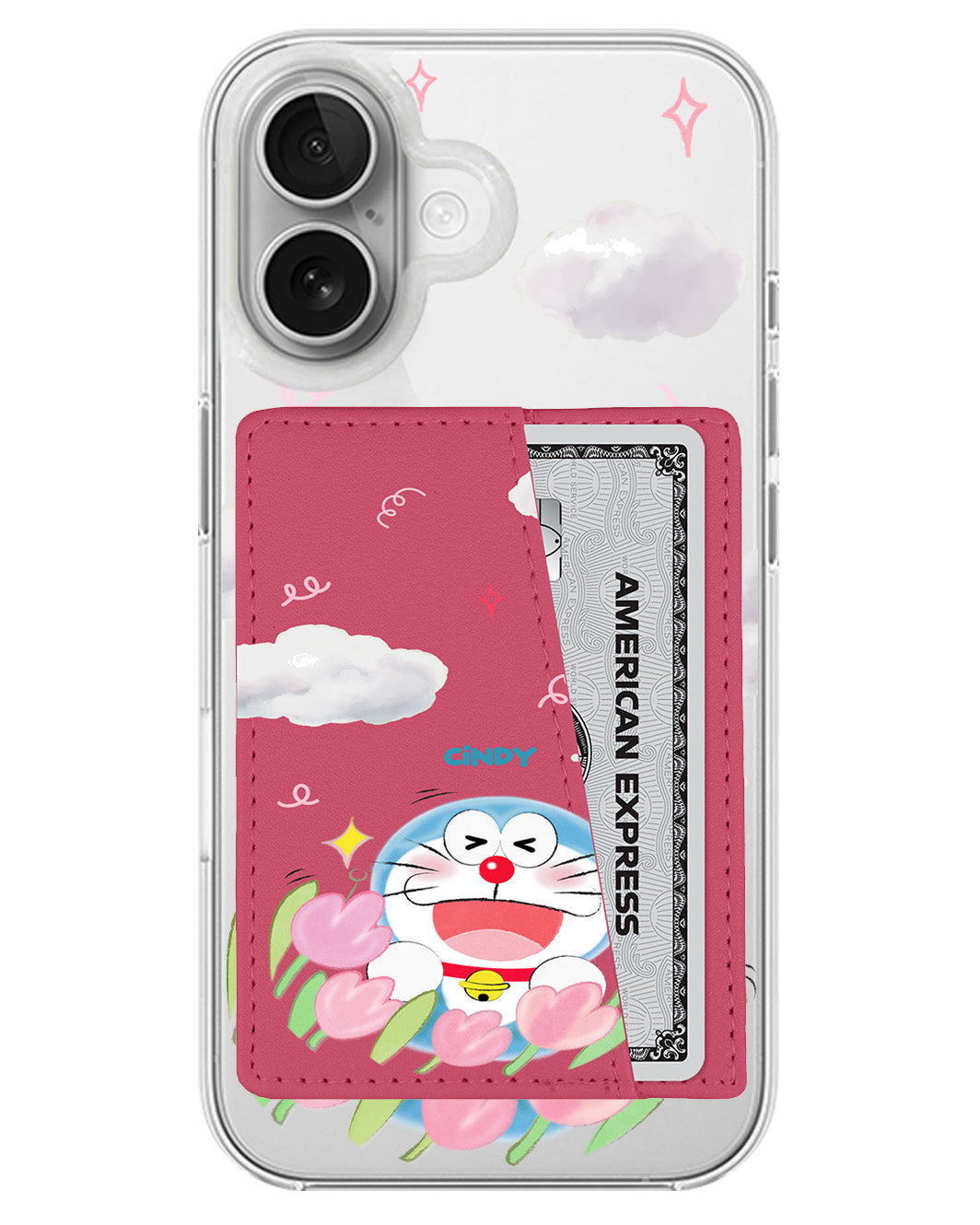 iPhone Leather Wallet Case - Dora Flower