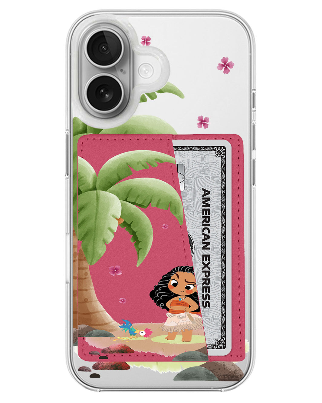 iPhone Leather Wallet Case - Moana Heihei