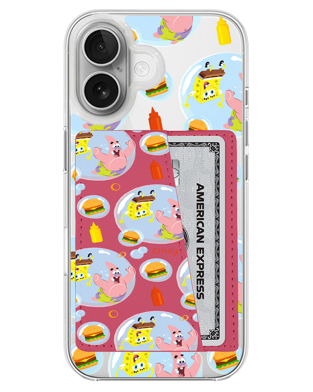 iPhone Leather Wallet Case - Bubble Patty