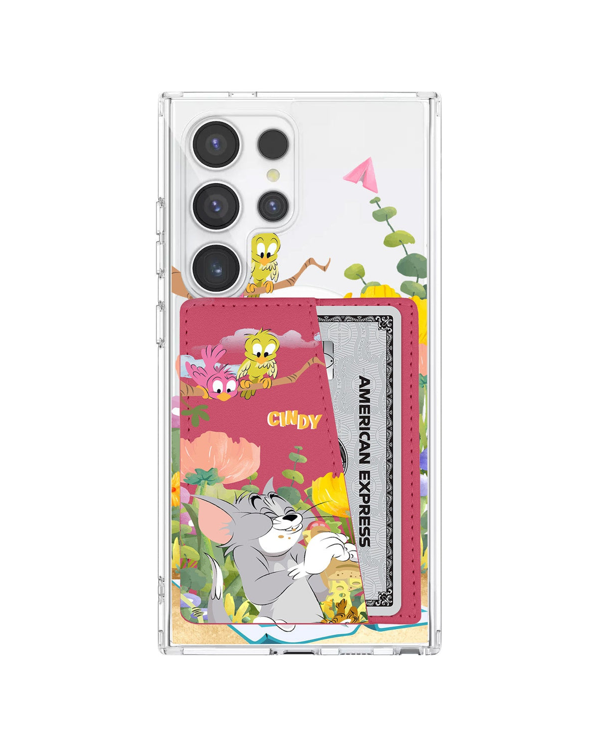 Android Leather Wallet Case - Tom And Jerry Picnic