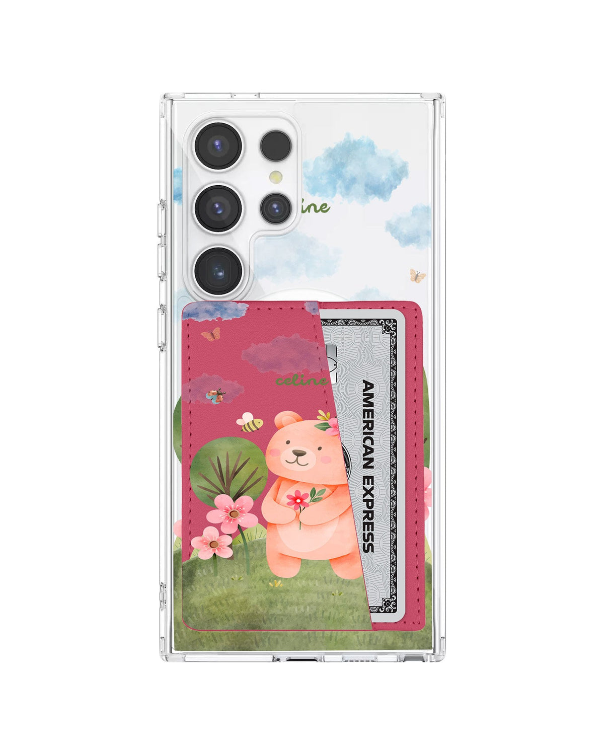 Android Leather Wallet Case - Bear In Spring