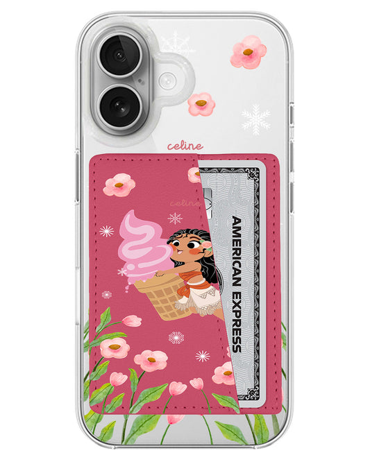 iPhone Leather Wallet Case - Moana Ice