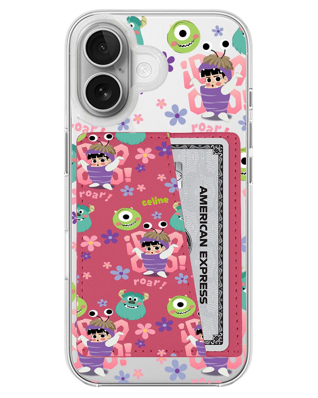 iPhone Leather Wallet Case - Boo Pattern