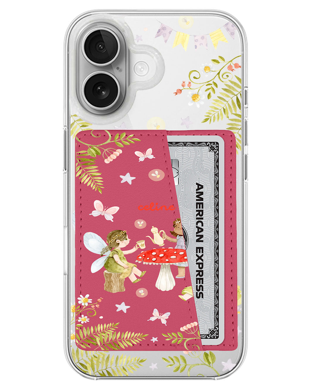 iPhone Leather Wallet Case - Tea Party