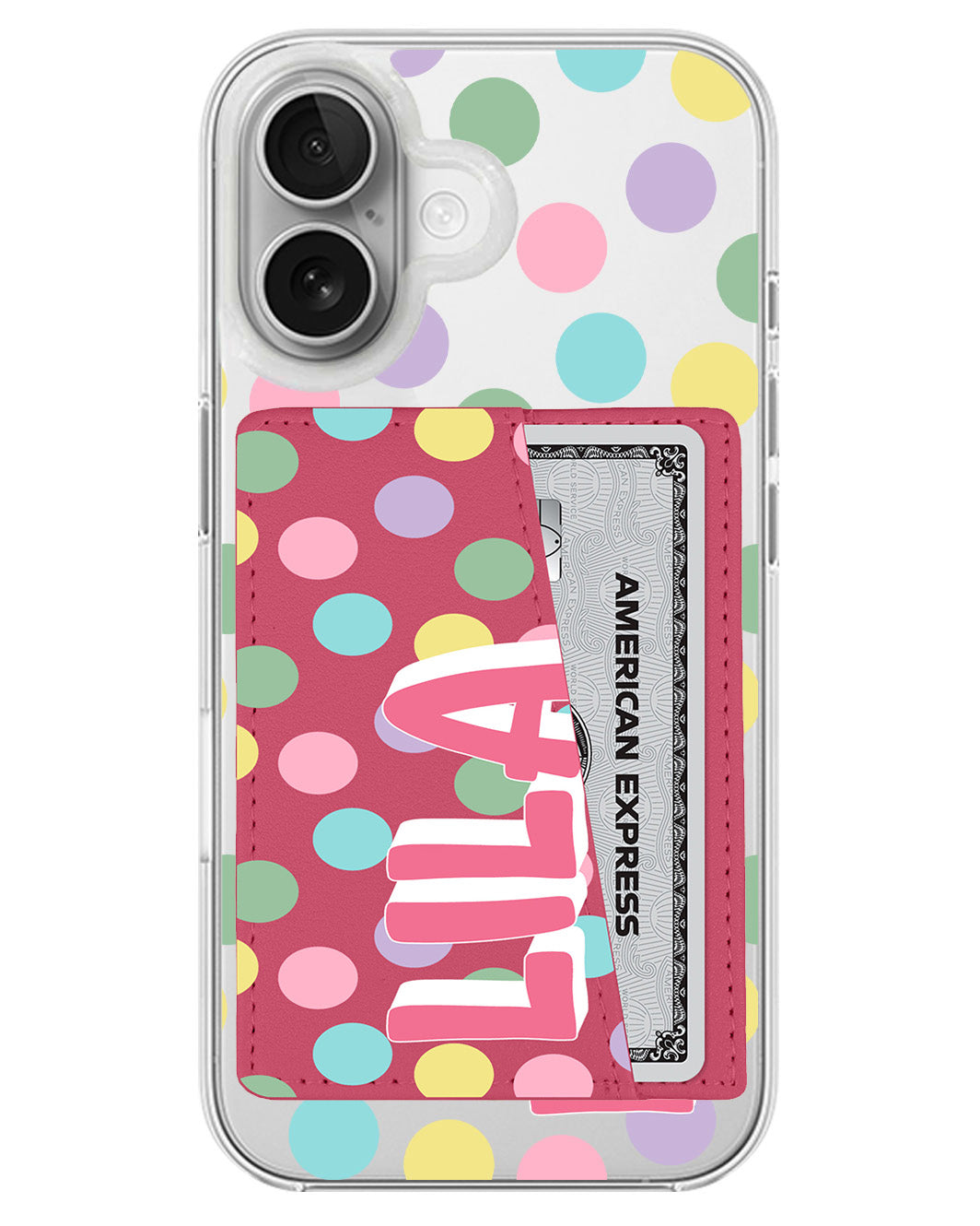 iPhone Leather Wallet Case - Dotty Delight