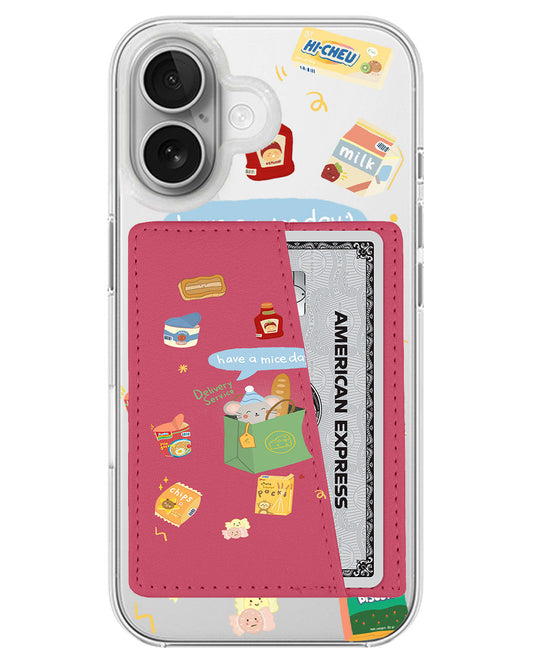 iPhone Leather Wallet Case - Have A Mice Day