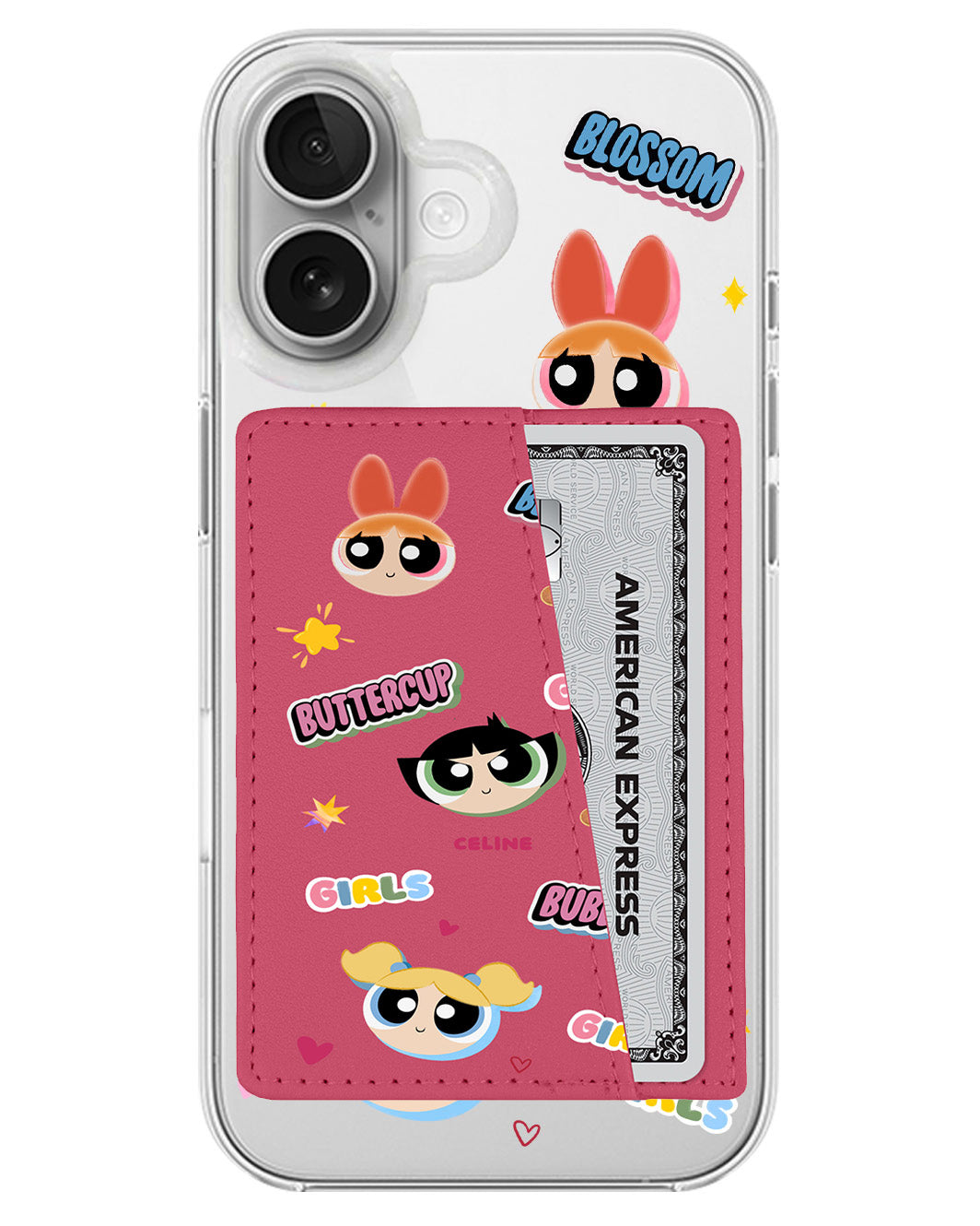 iPhone Leather Wallet Case - Power Puff Girls