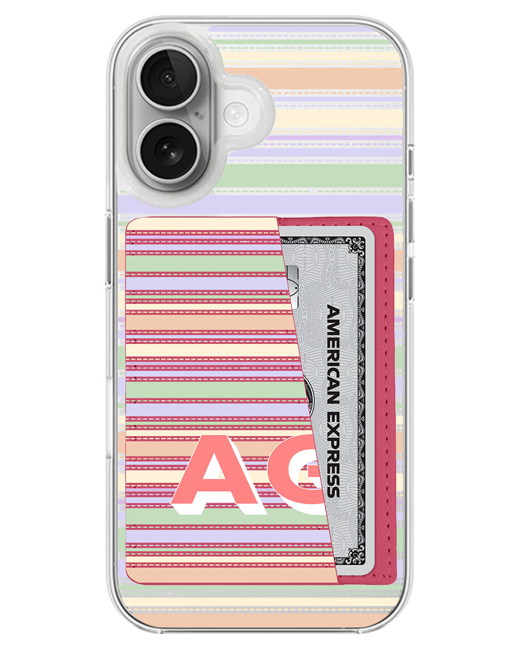 iPhone Leather Wallet Case - Dreamy Pastels 2