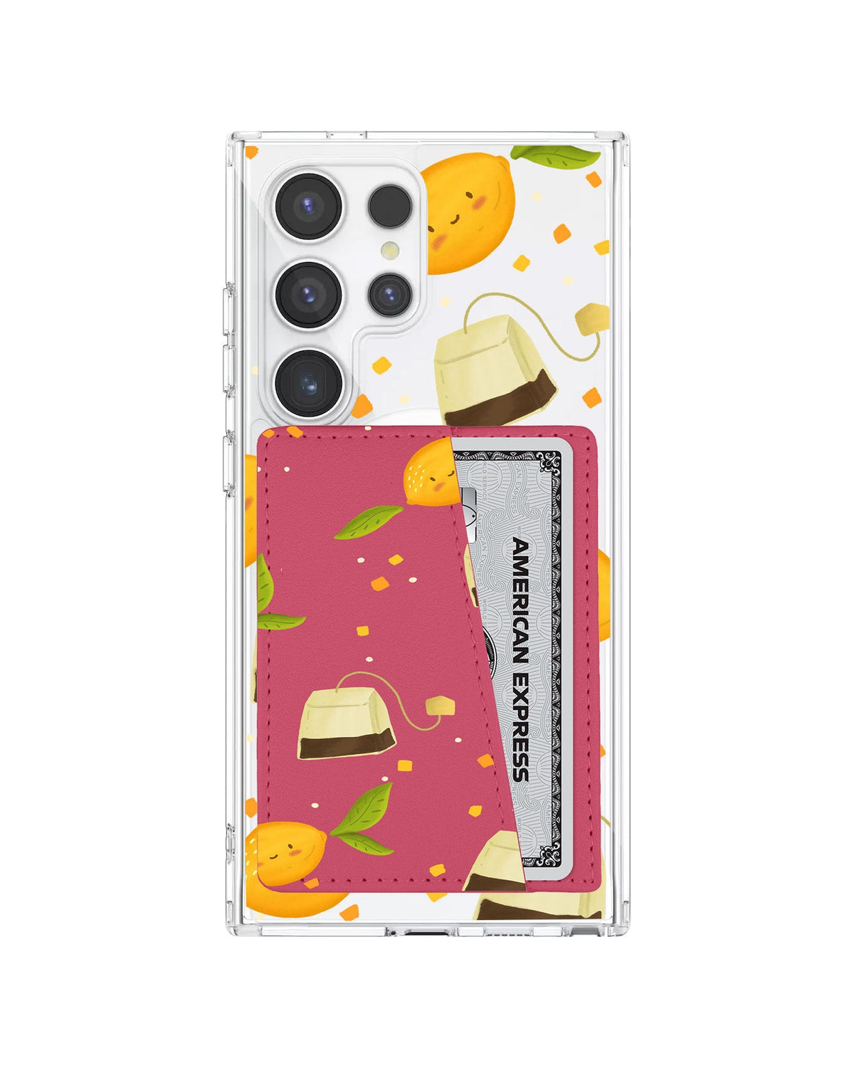 Android Leather Wallet Case - Lemon Tea